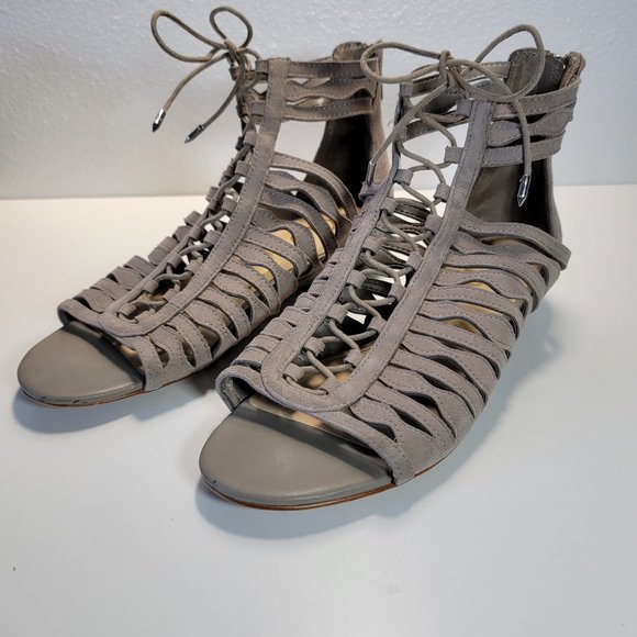 Sam Edelman Womens 9 Daleece Beige Suede Strappy Gladiator Sandals EUR 39 - Picture 2 of 11
